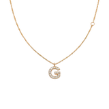 Collar Madame Colgante con Diamantes Letra G