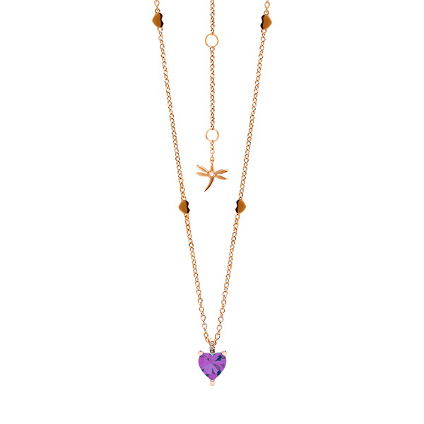 Back to Origin Colgante with Amethyst & Diamonds