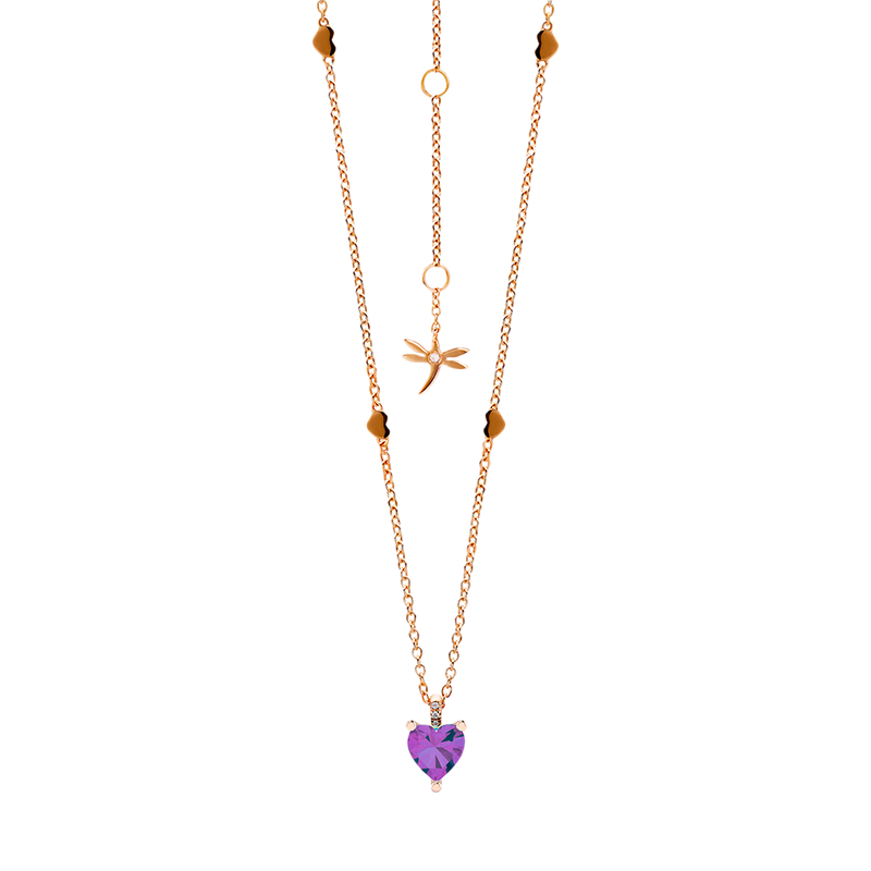 Back to Origin Colgante with Amethyst & Diamonds