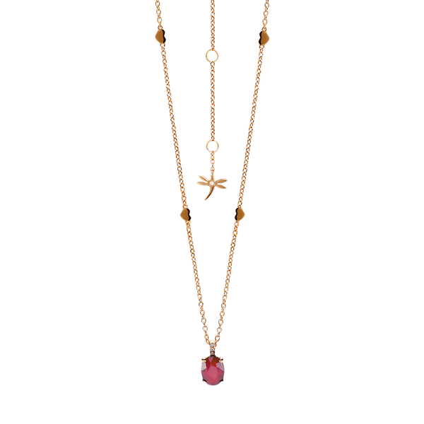Back to Origin Colgante with Ruby and Diamonds