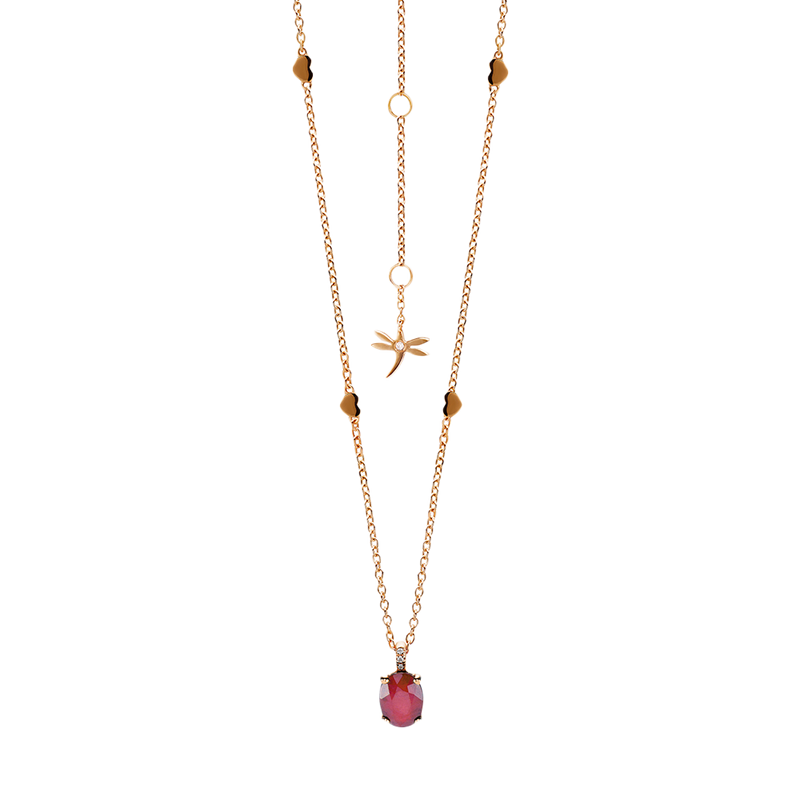 Back to Origin Colgante with Ruby and Diamonds