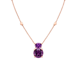 Collar Back to Origin Oro Rosa con Amatistas