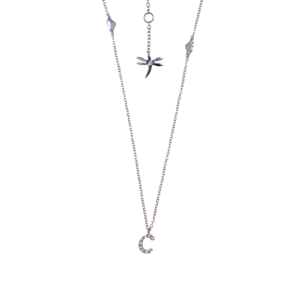 Madame Colgante with Diamond Letter C