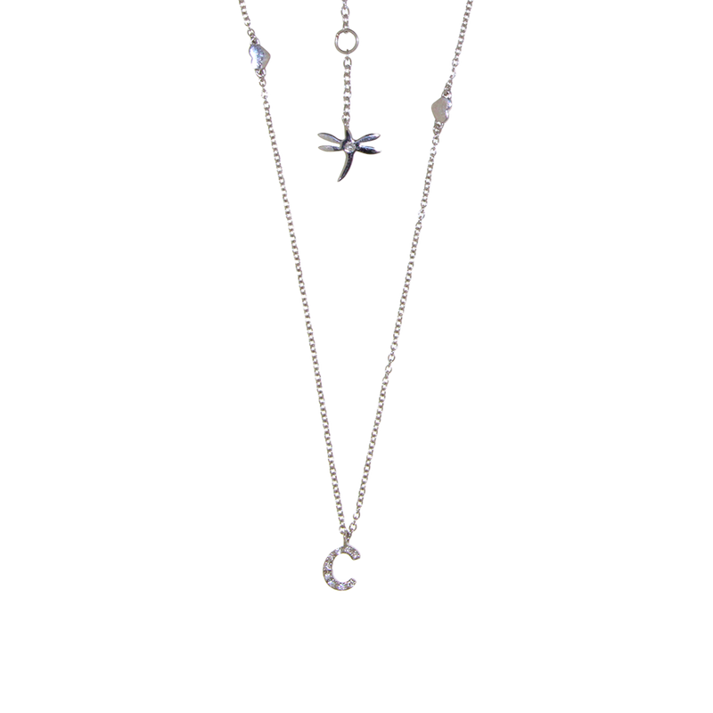 Madame Colgante with Diamond Letter C