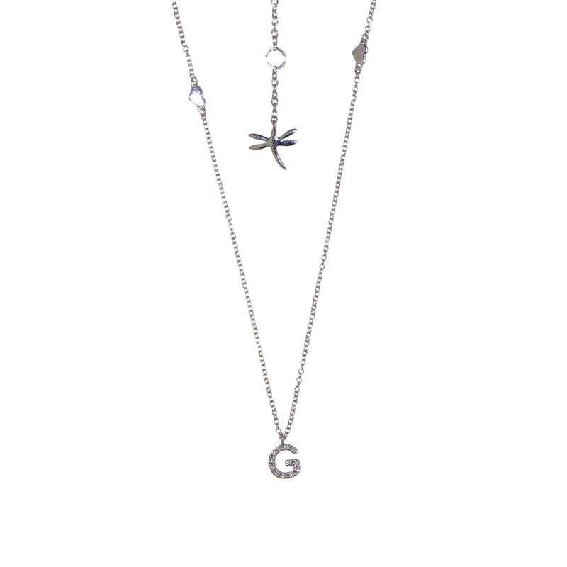 Madame Colgante with Diamond Letter G