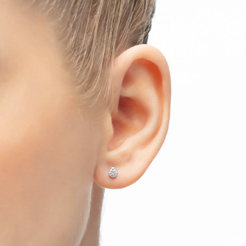 Gold and Diamond Magic Touch Pear Earrings