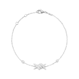Gold and Diamond Barbelé Paved Union Bracelet