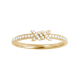 Gold and Diamond Barbelé Fine Paved Ring