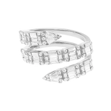 Gold and Diamond Beverly Hills Spiral Ring Oro Blanco