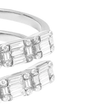 Gold and Diamond Beverly Hills Spiral Ring Oro Blanco