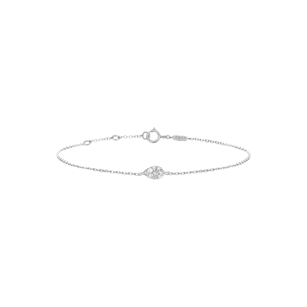 Gold and Diamond Magic Touch Pear Chain Bracelet