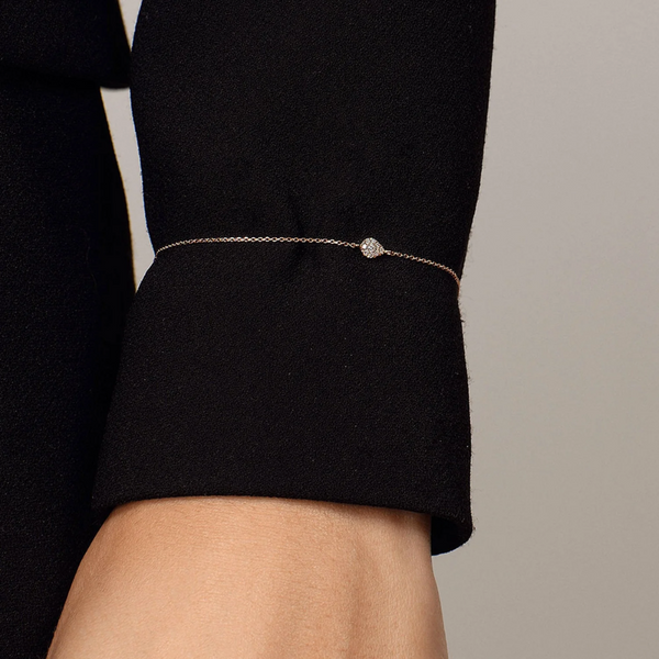 Gold and Diamond Magic Touch Pear Chain Bracelet