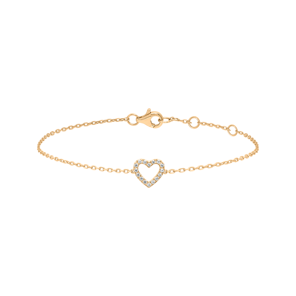 Gold and Diamond Magic Touch Heart Bracelet