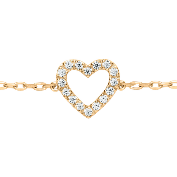 Gold and Diamond Magic Touch Heart Bracelet