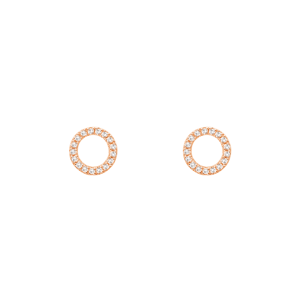 Gold and Diamond Magic Touch Circle Diamond Earrings