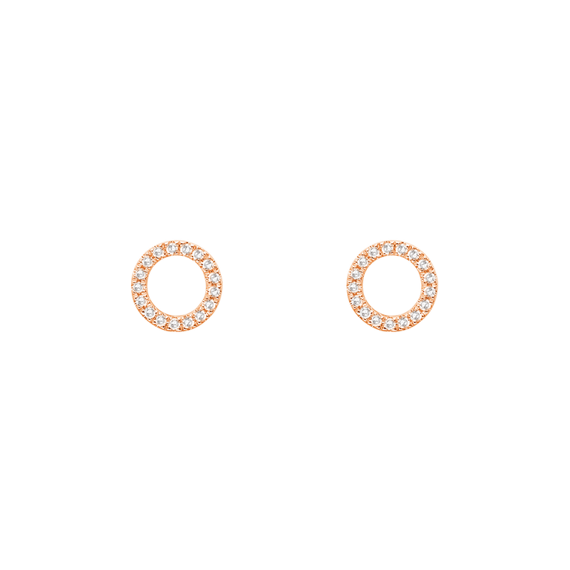 Gold and Diamond Magic Touch Circle Diamond Earrings
