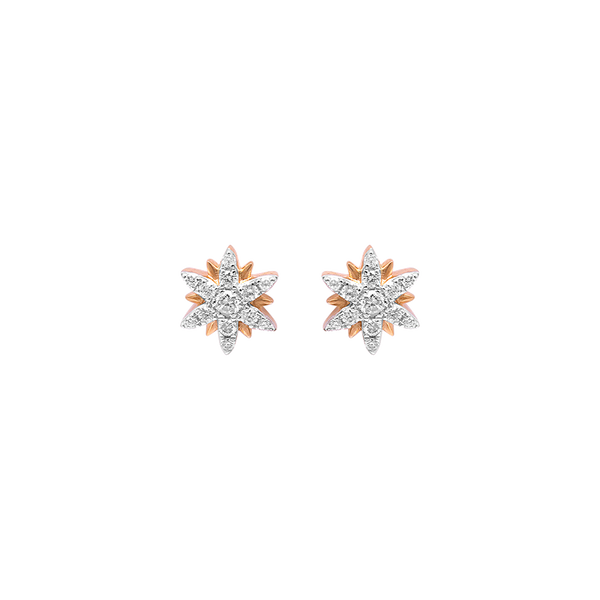 Gold and Diamond Magic Touch Sun Earrings