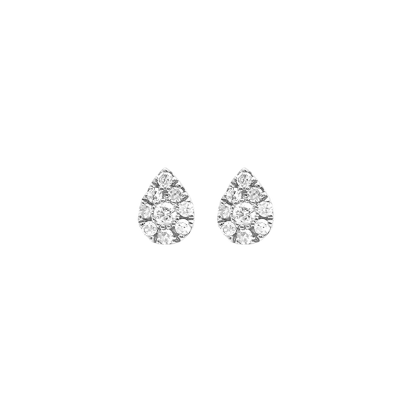 Gold and Diamond Magic Touch Pear Earrings