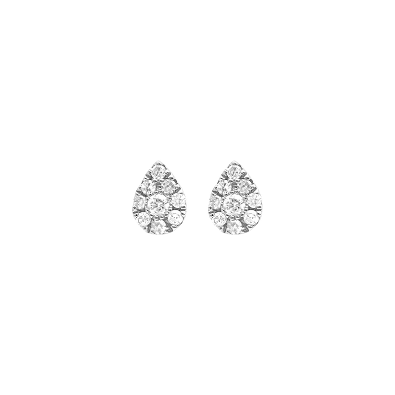 Gold and Diamond Magic Touch Pear Earrings