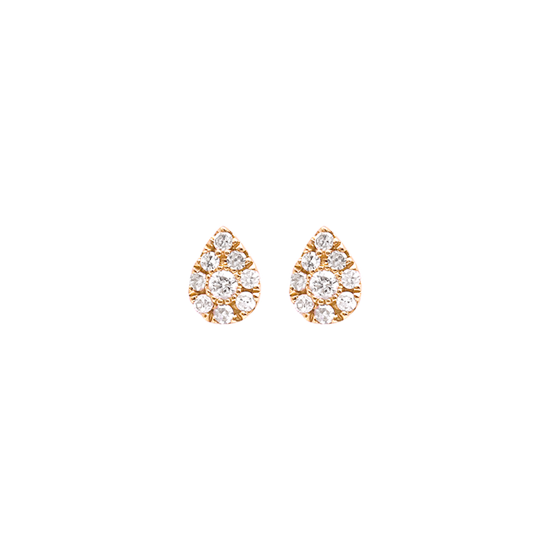 Gold and Diamond Magic Touch Pear Earrings