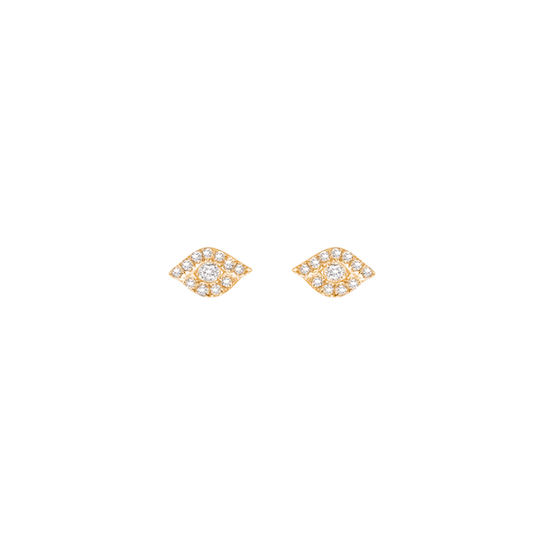 Gold and Diamond Magic Touch Eye Earrings