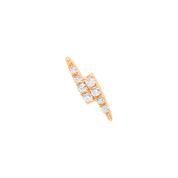 Gold and Diamond Lightening Bolt Single