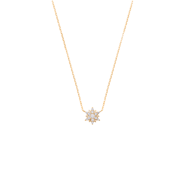 Gold and Diamond Magic Touch Sun Necklace