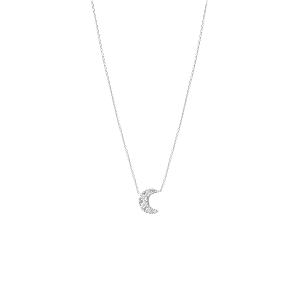 Gold and Diamond Magic Touch Moon Necklace
