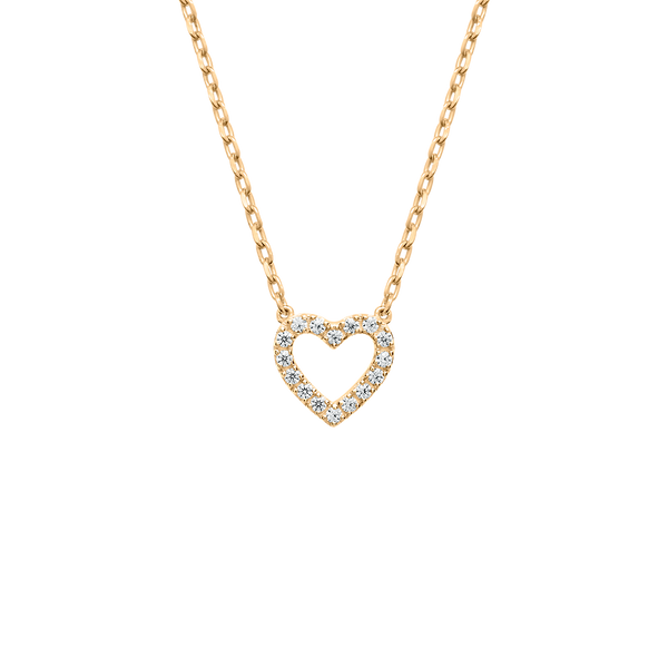 Gold and Diamond Magic Touch Heart Necklace