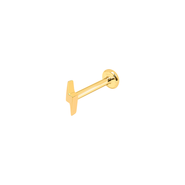 Gold Lightening Bolt Piercing