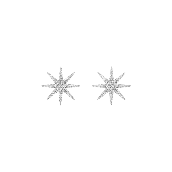 Gold and Diamond Soleil Small Earrings