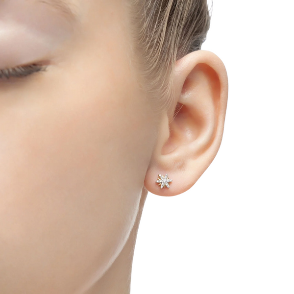 Gold and Diamond Magic Touch Sun Earrings