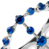 Anillo Oro Blanco 6.18 Grs y Zafiros Azules