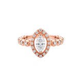 Anillo Boutique Icon Oro Rosa con Diamante Talla Marquesa