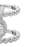Anillo Oro Blanco con Diamantes