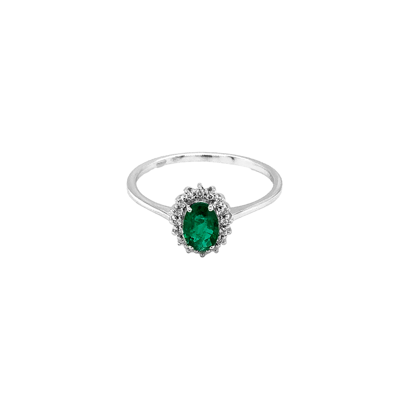 Madame Anillo with Emerald & Diamonds