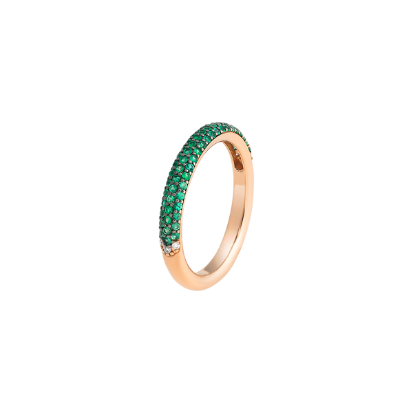 Noblesse Oblige Anillo with Emerald and Diamond Pavé
