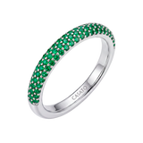 Anillo Noblesse Oblige Oro Blanco con Esmeraldas y Diamantes