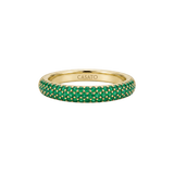 Anillo Noblesse Oblige Oro Amarillo con Esmeraldas y Diamantes