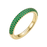 Anillo Noblesse Oblige Oro Amarillo con Esmeraldas y Diamantes