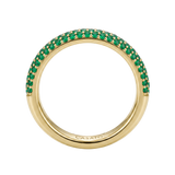 Anillo Noblesse Oblige Oro Amarillo con Esmeraldas y Diamantes