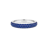 Anillo Noblesse Oblige Oro Blanco con Zafiros y Diamantes