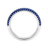 Anillo Noblesse Oblige Oro Blanco con Zafiros y Diamantes