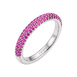 Anillo Noblesse Oblige Oro Blanco con Zafiros Rosas