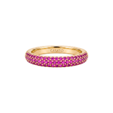 Anillo Noblesse Oblige Oro Amarillo con Zafiros Rosas