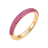 Anillo Noblesse Oblige Oro Amarillo con Zafiros Rosas