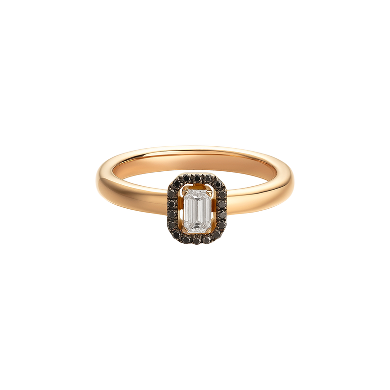 Madame Anillo with Black & White Diamonds