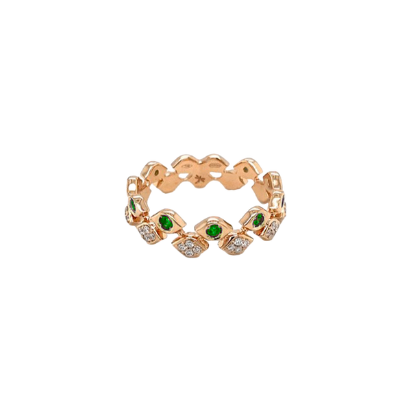 Mikoulette Anillo with Emeralds and Diamonds