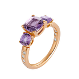 Anillo Back to Origin con Amatistas y Diamantes