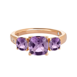 Anillo Back to Origin con Amatistas y Diamantes